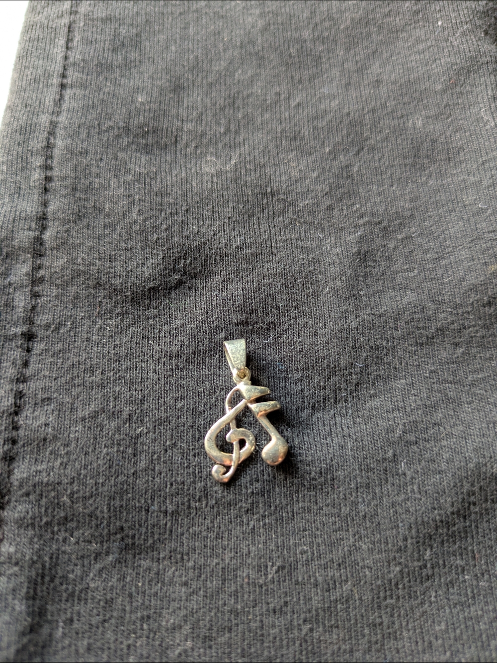 Music Note Sterling Silver Pendant